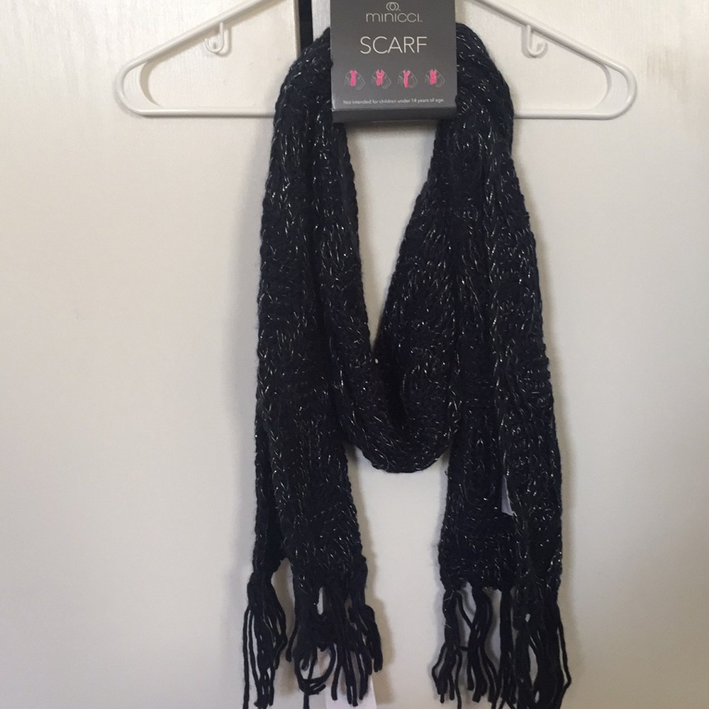 Beautiful navy and silver scarf